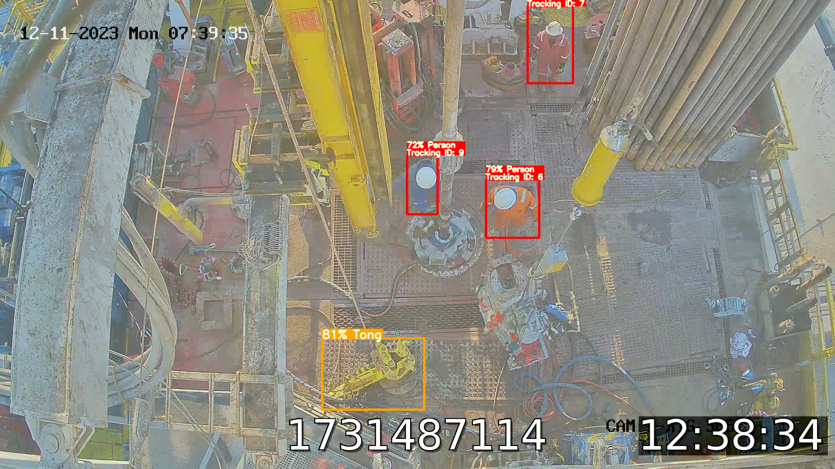 Rig-floor person and equipment tracking